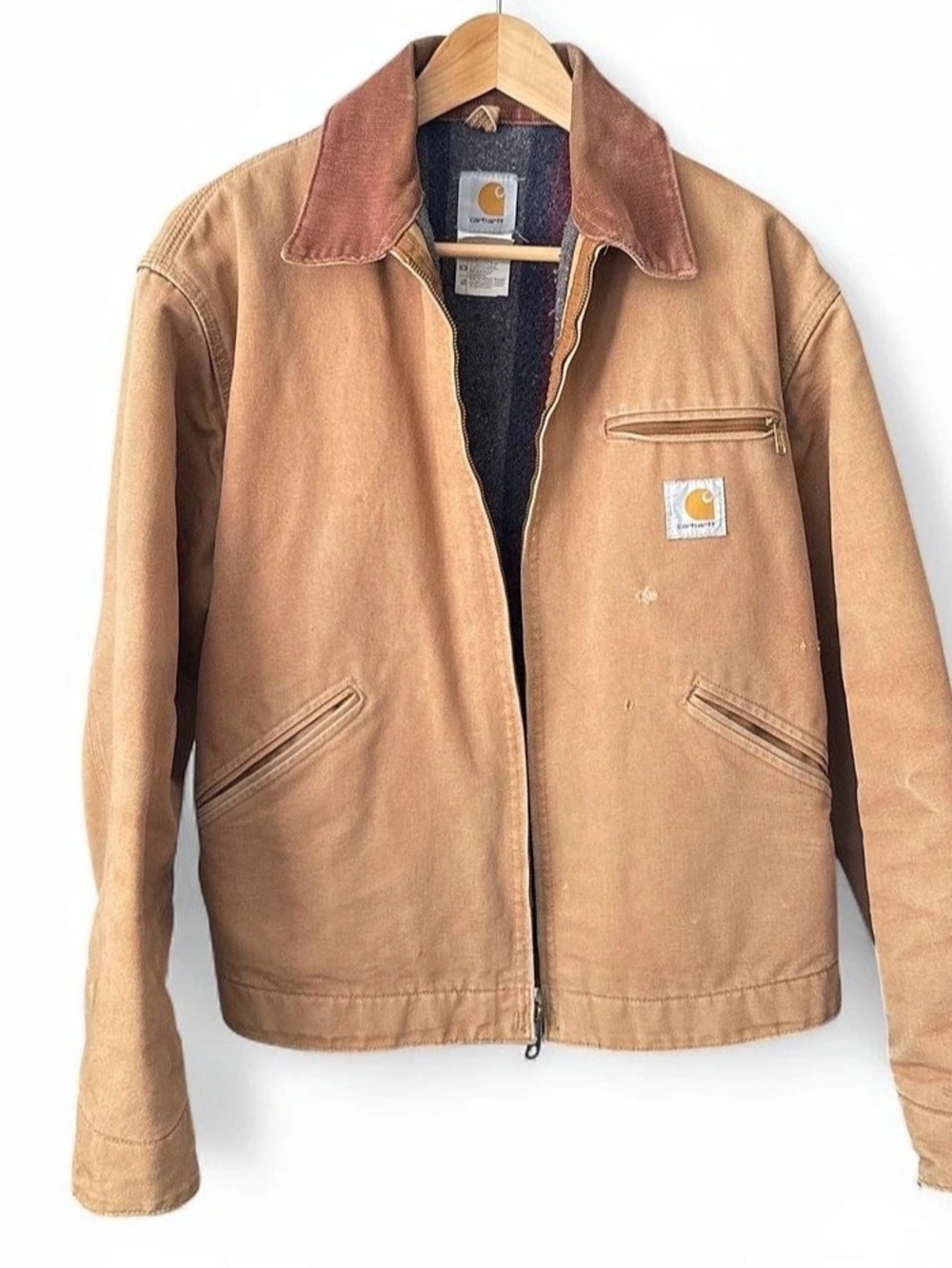 Carhartt J01 Duck Detroit Jacket Brown Size 44 Regular